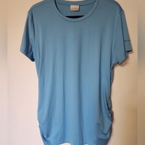 Columbia Women's Sky Blue Short Sleeve Striped Performance Tee